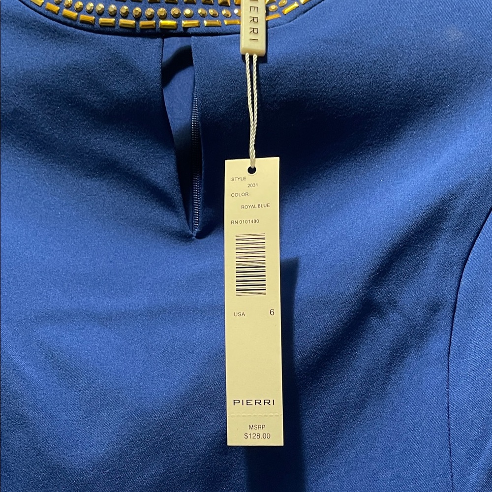 Pierri New York Cobalt Blue Midi Dress
